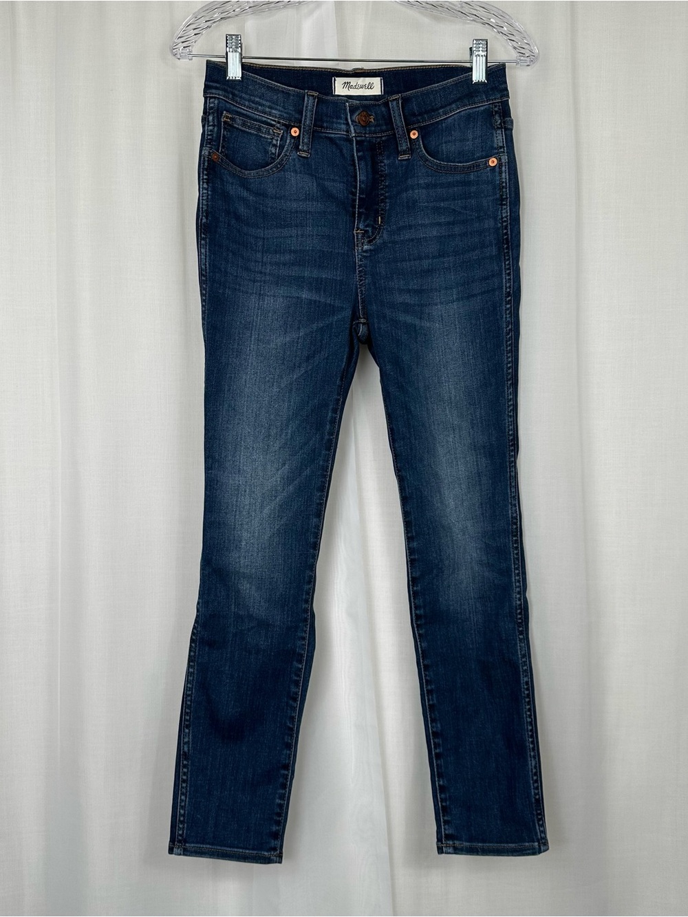 Madewell 10" High Rise Skinny Jeans Size 26P Danny Wash Soft Stretch Tencel